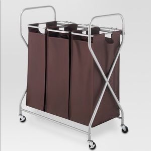 Rolling Triple Laundry Sorter - Brown - Threshold